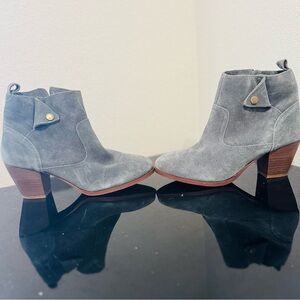 Gray Suede Ankle Boots